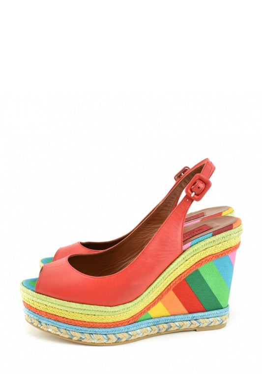 Multicolor Espadrille Wedge Sandal
