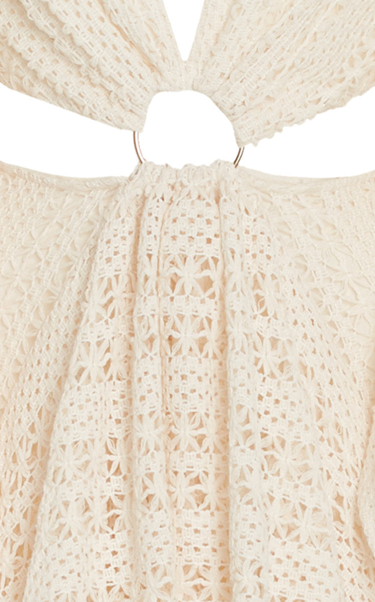 Jeanne Cutout Crochet Lace Maxi Dress
