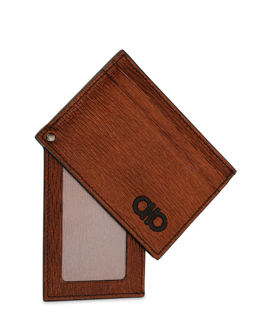 Revival Gancini Card Case with Pull-Out Window