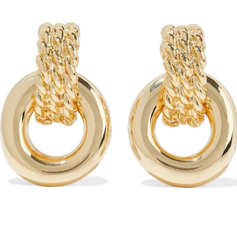 Gold-plated clip Earrings