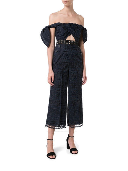Lace-Embroidered Jumpsuit